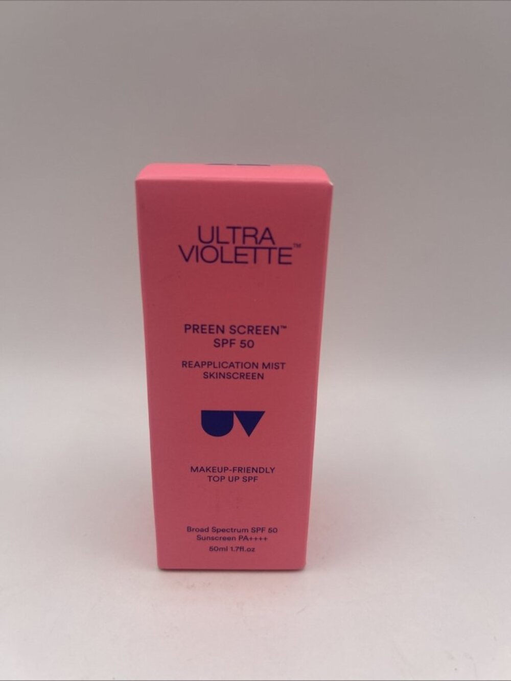 Ultra Violette Preen Screen spf50 Re-Application Mist Sunscreen SIZE 1.7OZ